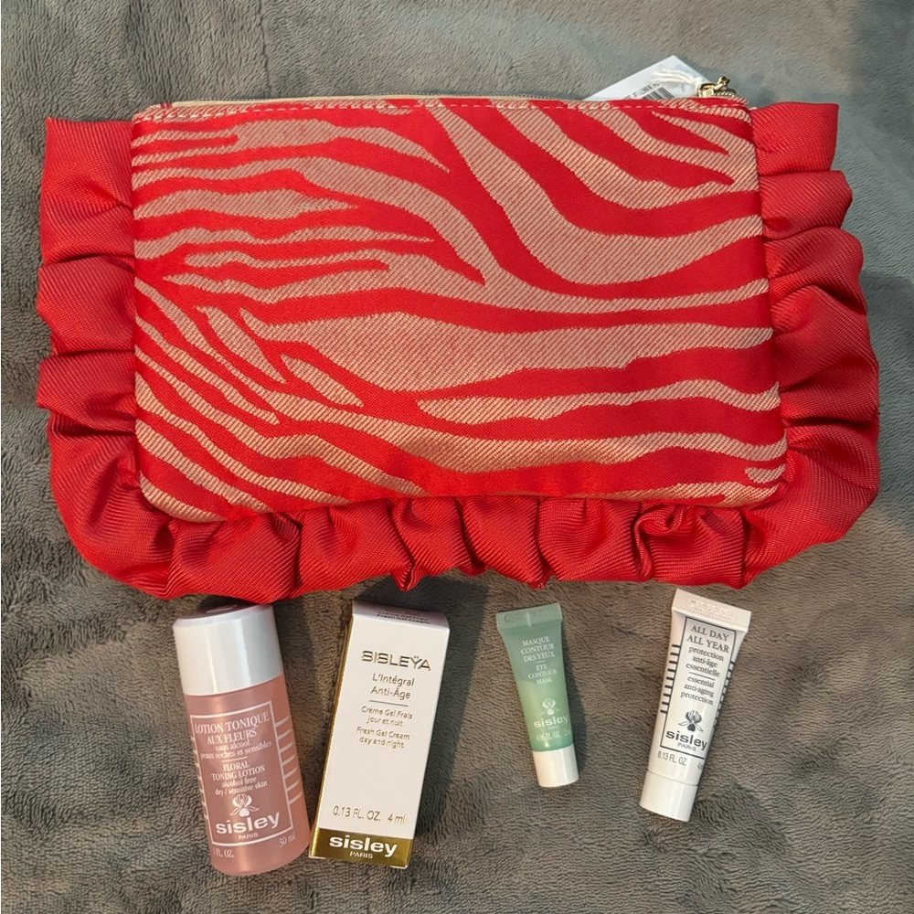 Sisley Red Zebra Print Women's Bag